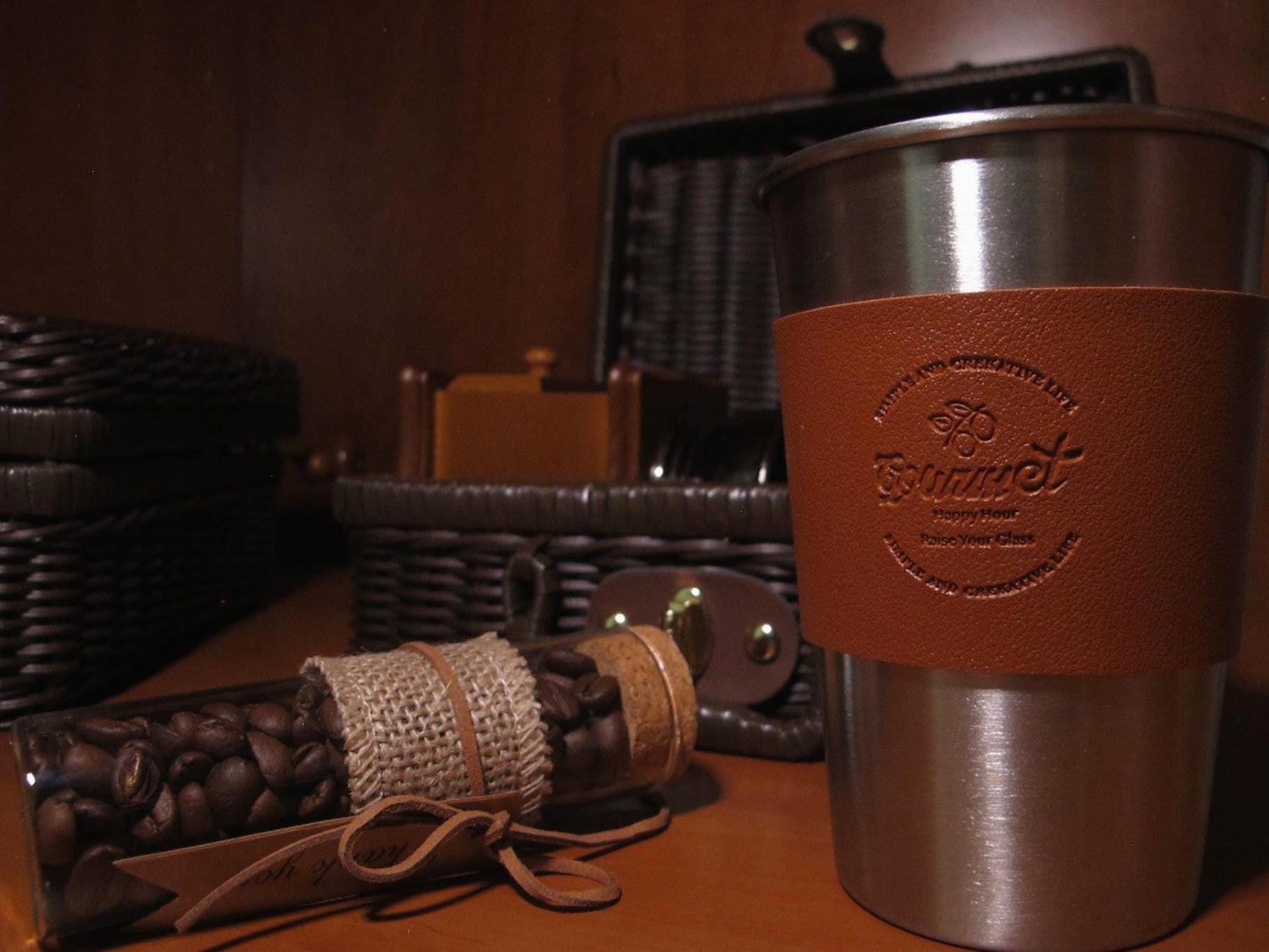 Unique Gift for Him, Coffee Lover Gift Box, Rattan Case, Gift for Dad for Him, Retirement Gift , coffee set, Gift for Her, Thank You Gift