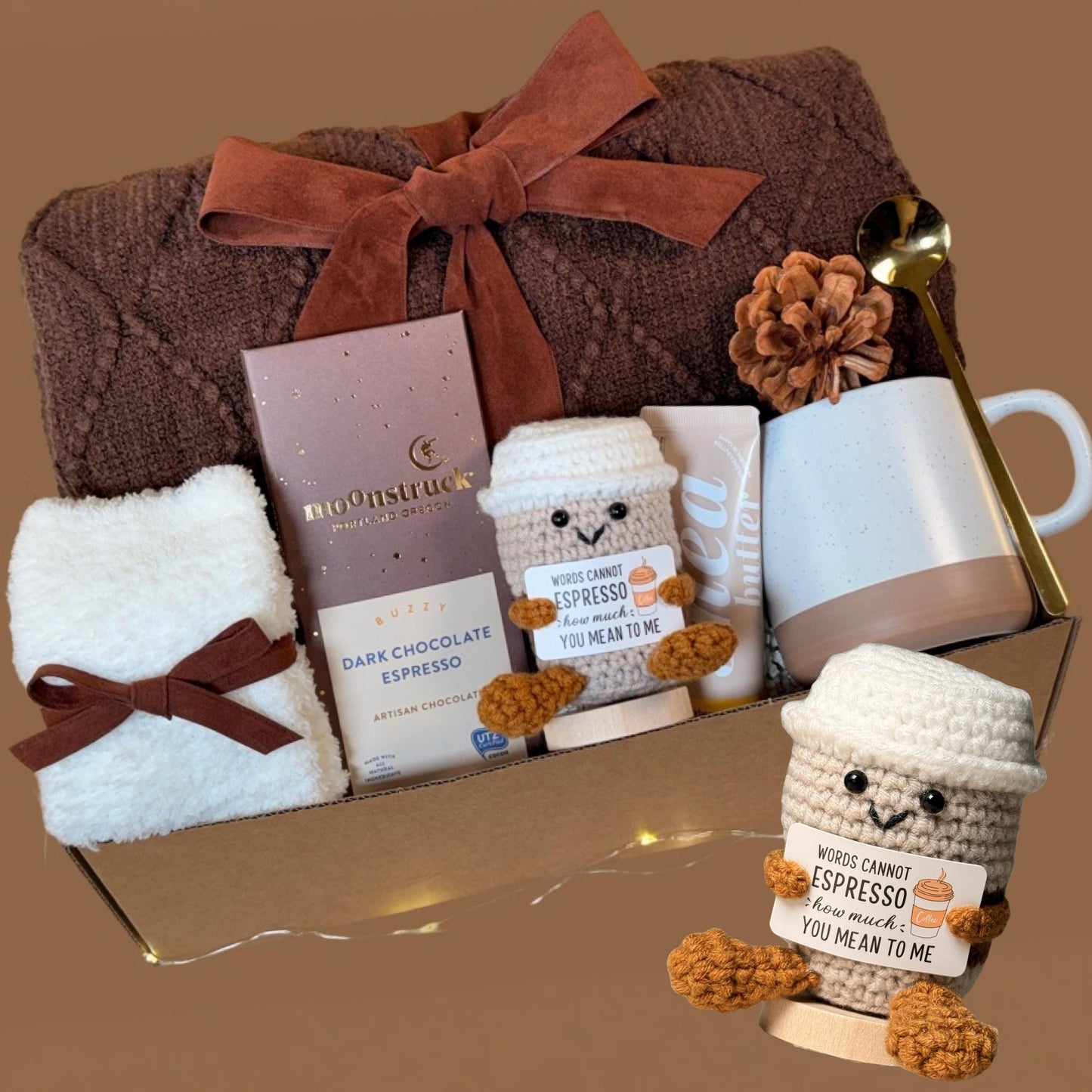 Emotional Support Christmas Gift Box, Self Care Box For Women, Hug in a Box, Cheer Up Gift, Gift Box For Her, With Cozy Blanket, Hygge Box