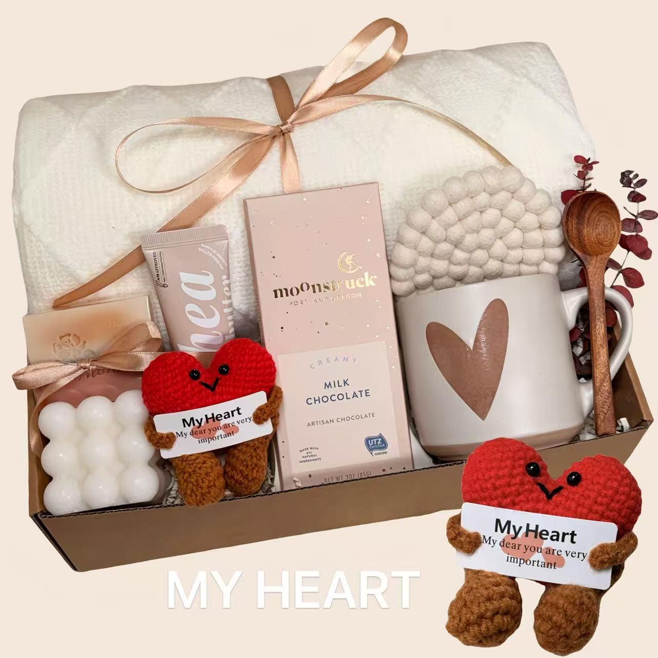 Emotional Support Gift Box, Pink Self-care Gift Box For Women, Thinking of You Box, Cheer Up Gift , Gift Box For Her, With Cozy Blanket