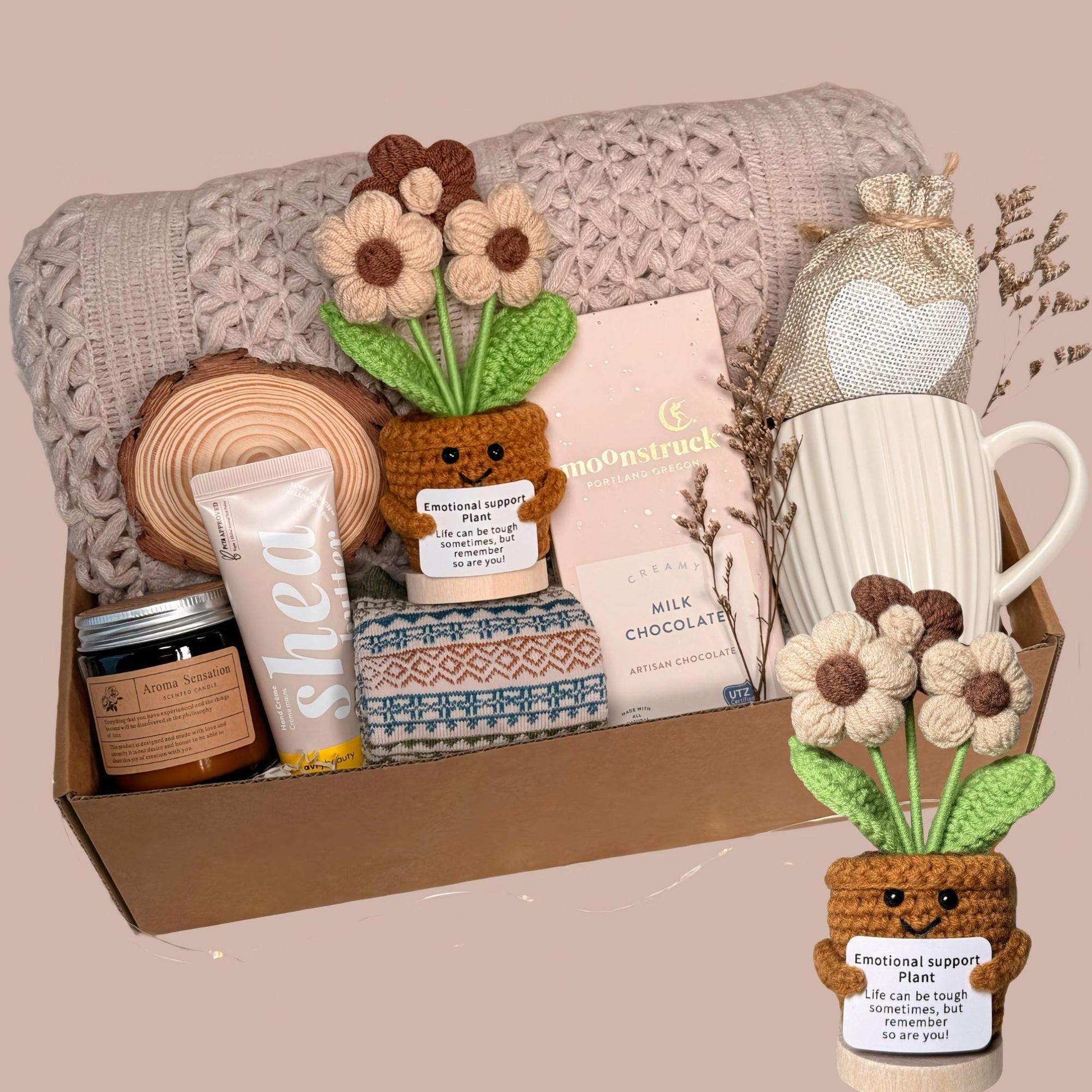 Self Care Box For Women, Thinking of You Box, Cheer Up Gift, Hygge Gift Box , Self Care Gift Basket, Sending Love and Hugs, Friendship Gift