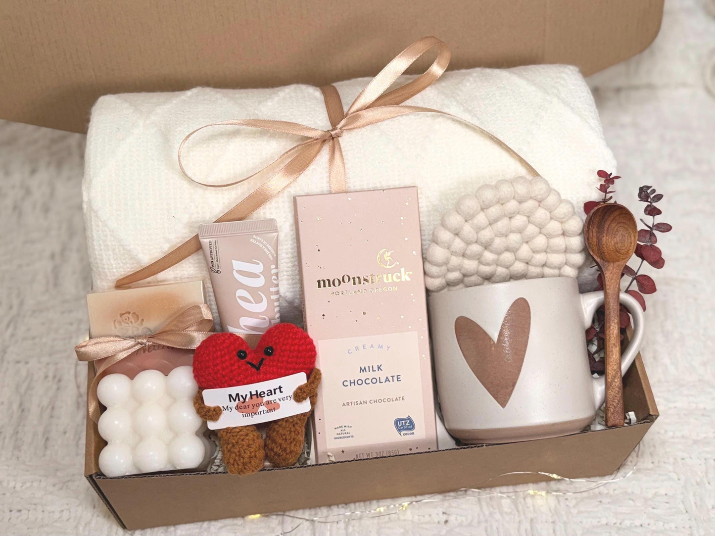 Winter Emotional Support Gift for Women, Hug In A Box, Encouragement Gift, Hygge Gift Box, Self Care Gift Basket for Women ,Thinking of You